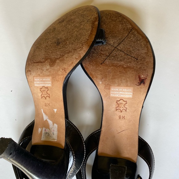 Franco Sarto - Lady black leather sandals, Size: 8 - Picture 8 of 9
